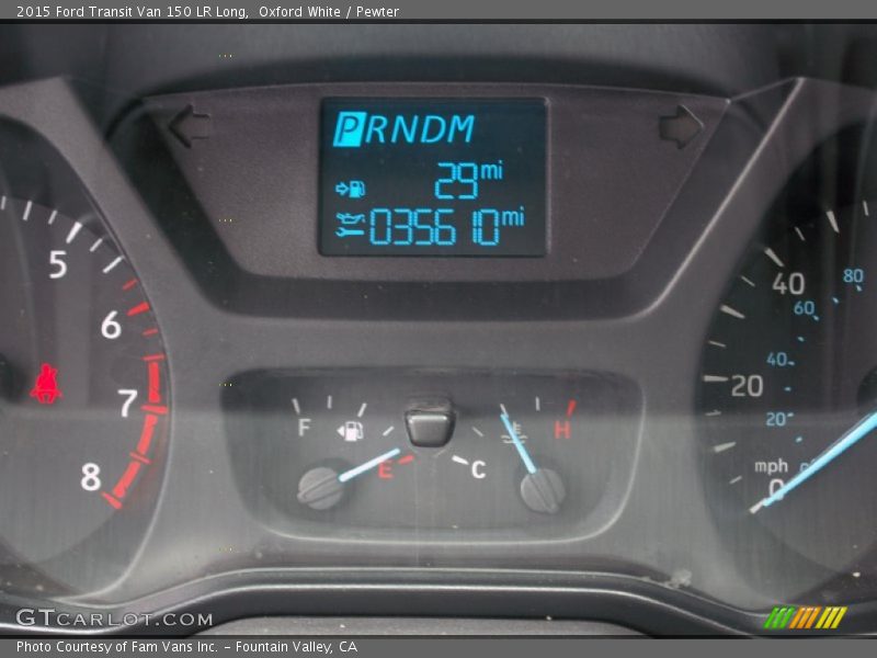 Oxford White / Pewter 2015 Ford Transit Van 150 LR Long