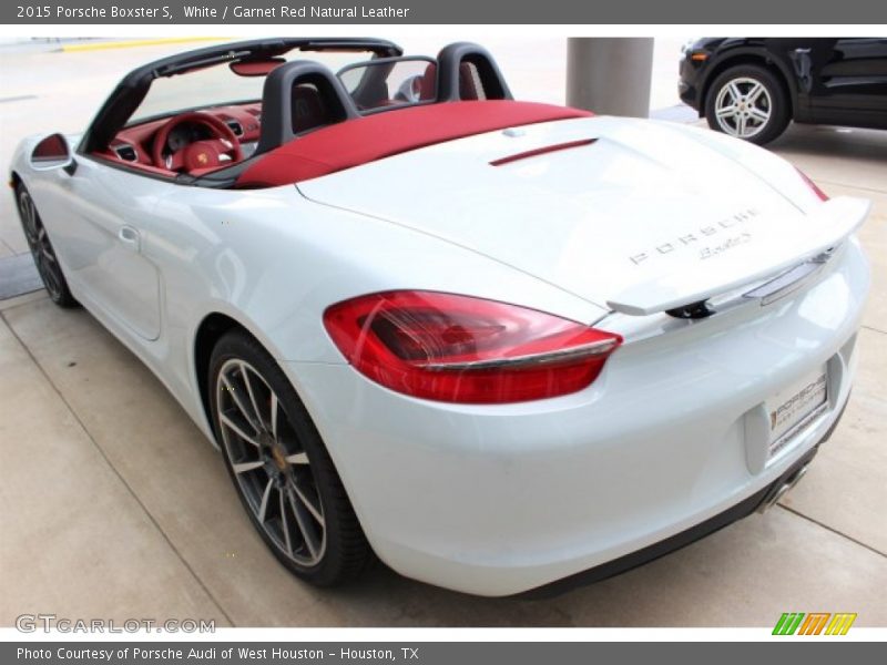 White / Garnet Red Natural Leather 2015 Porsche Boxster S