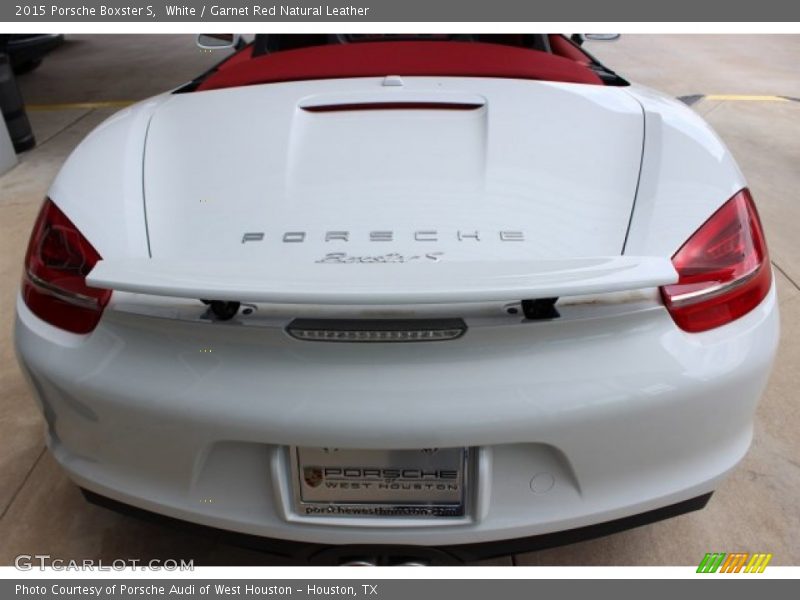 White / Garnet Red Natural Leather 2015 Porsche Boxster S