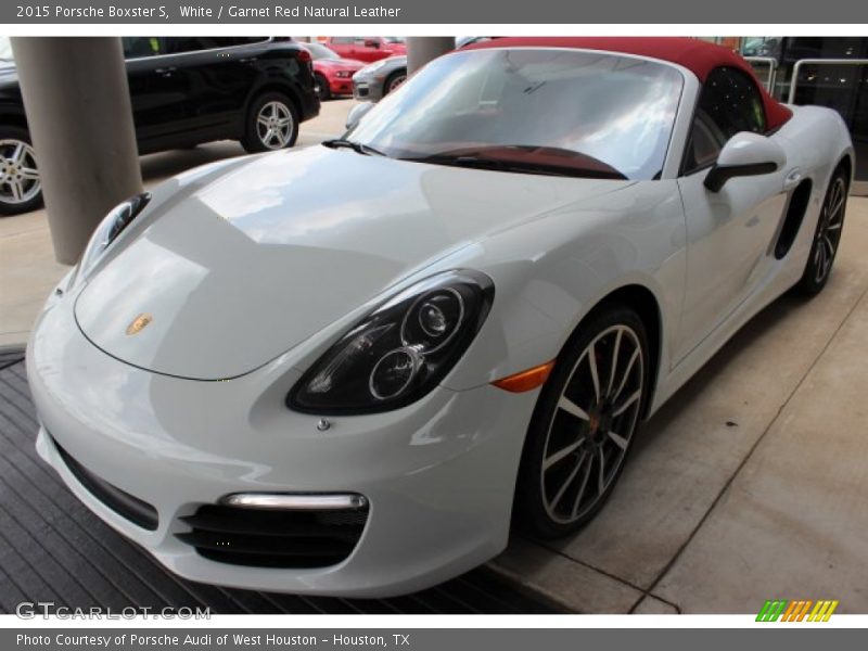White / Garnet Red Natural Leather 2015 Porsche Boxster S