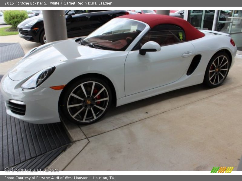 White / Garnet Red Natural Leather 2015 Porsche Boxster S