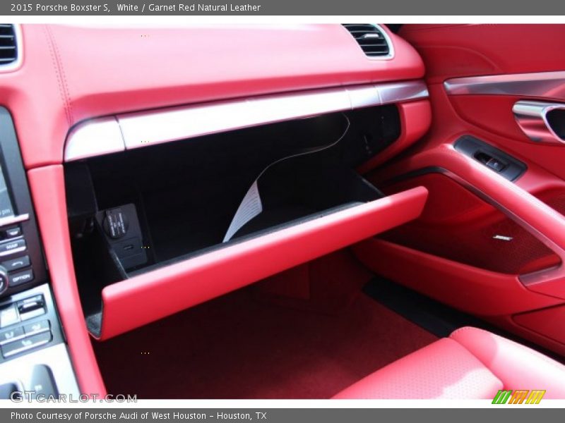 White / Garnet Red Natural Leather 2015 Porsche Boxster S