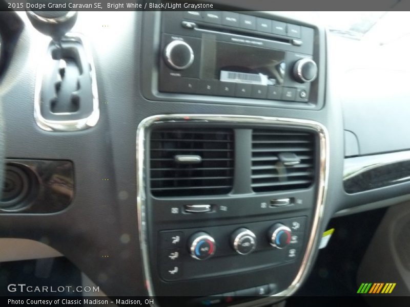 Bright White / Black/Light Graystone 2015 Dodge Grand Caravan SE