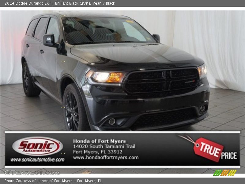Brilliant Black Crystal Pearl / Black 2014 Dodge Durango SXT