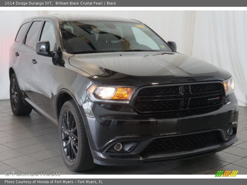 Brilliant Black Crystal Pearl / Black 2014 Dodge Durango SXT
