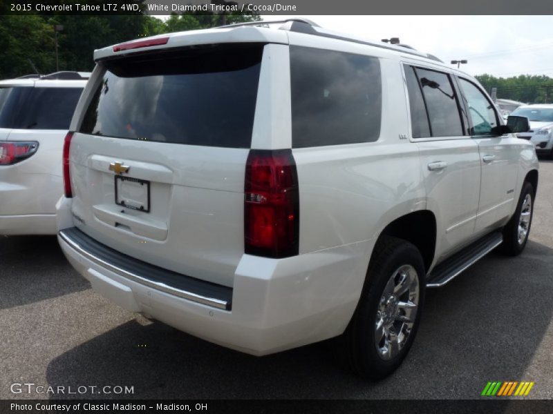 White Diamond Tricoat / Cocoa/Dune 2015 Chevrolet Tahoe LTZ 4WD