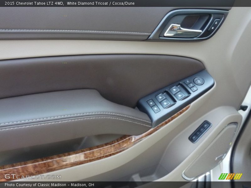 White Diamond Tricoat / Cocoa/Dune 2015 Chevrolet Tahoe LTZ 4WD