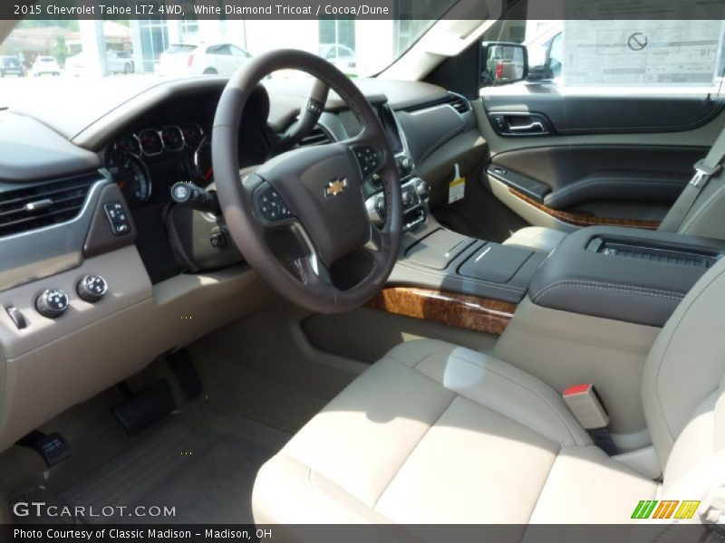 White Diamond Tricoat / Cocoa/Dune 2015 Chevrolet Tahoe LTZ 4WD
