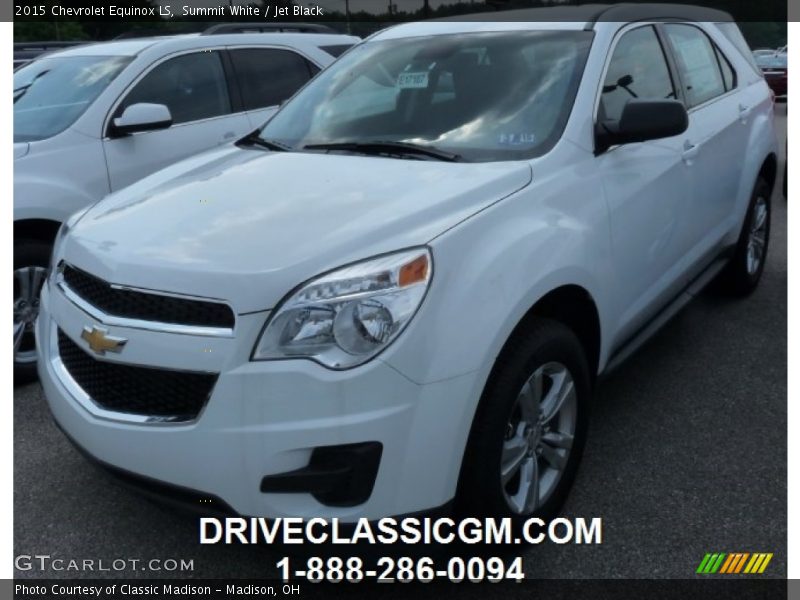 Summit White / Jet Black 2015 Chevrolet Equinox LS
