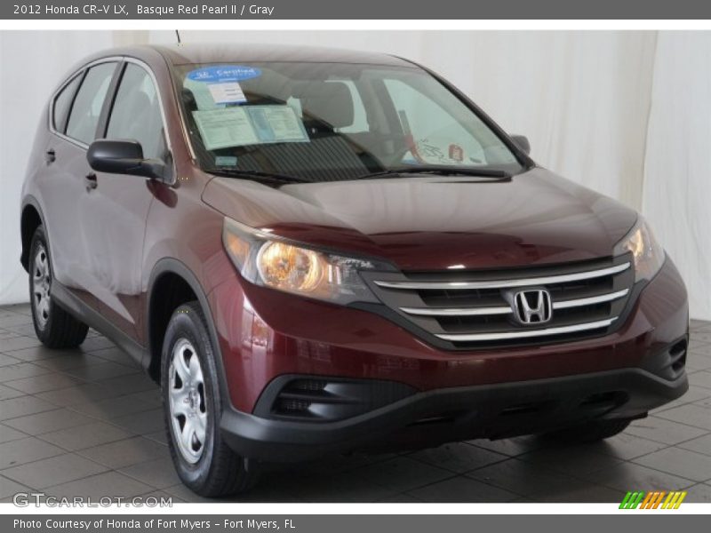 Basque Red Pearl II / Gray 2012 Honda CR-V LX