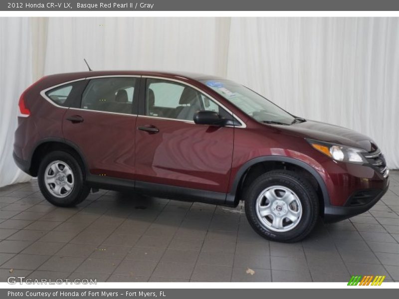 Basque Red Pearl II / Gray 2012 Honda CR-V LX
