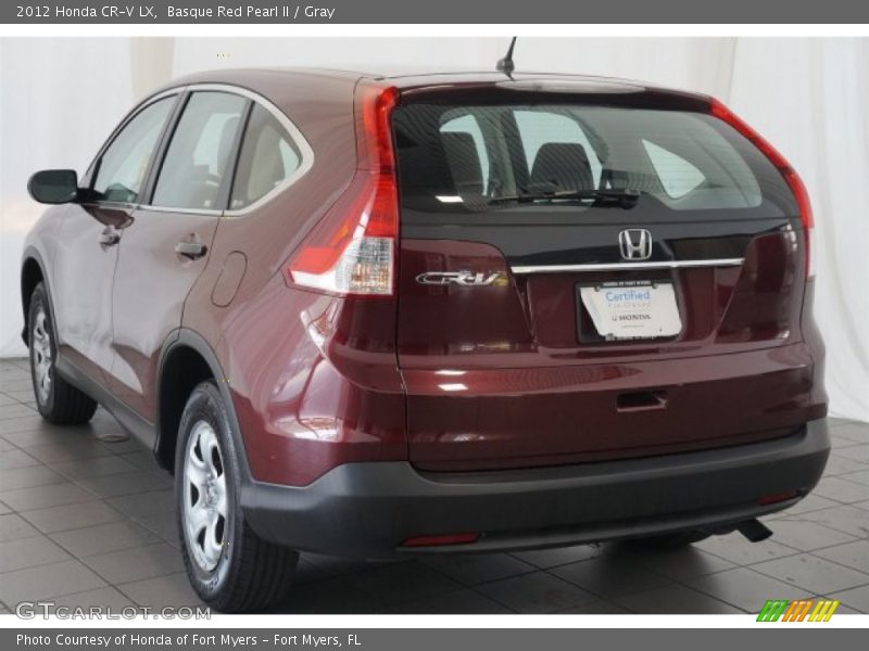 Basque Red Pearl II / Gray 2012 Honda CR-V LX
