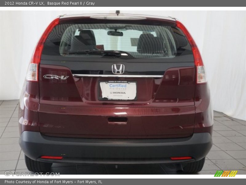 Basque Red Pearl II / Gray 2012 Honda CR-V LX