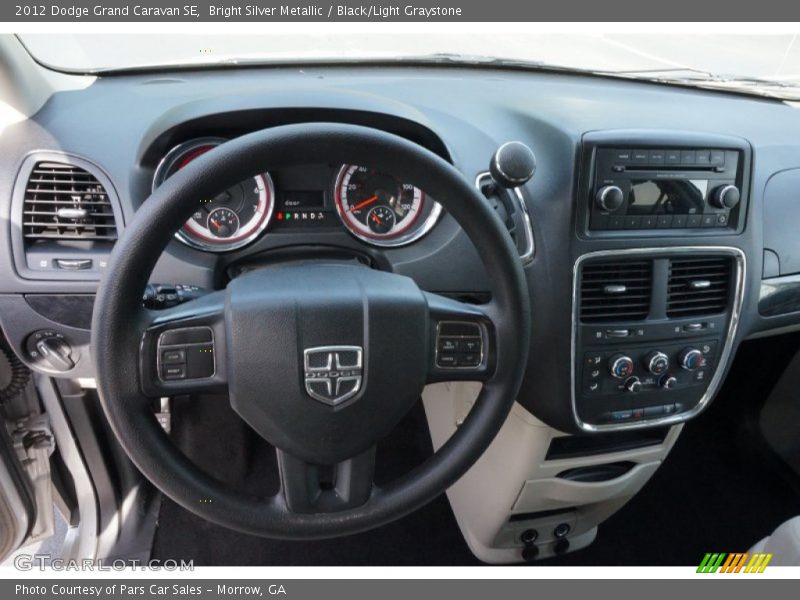 Bright Silver Metallic / Black/Light Graystone 2012 Dodge Grand Caravan SE