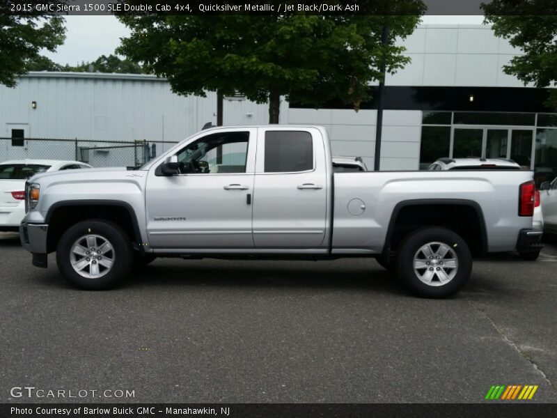 Quicksilver Metallic / Jet Black/Dark Ash 2015 GMC Sierra 1500 SLE Double Cab 4x4