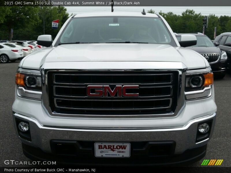 Summit White / Jet Black/Dark Ash 2015 GMC Sierra 1500 SLE Double Cab 4x4