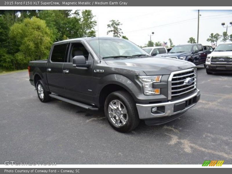Magnetic Metallic / Medium Earth Gray 2015 Ford F150 XLT SuperCrew