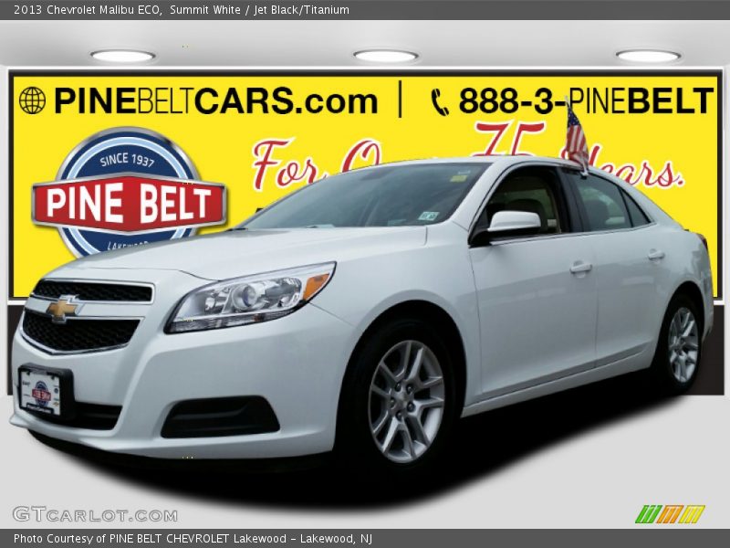 Summit White / Jet Black/Titanium 2013 Chevrolet Malibu ECO