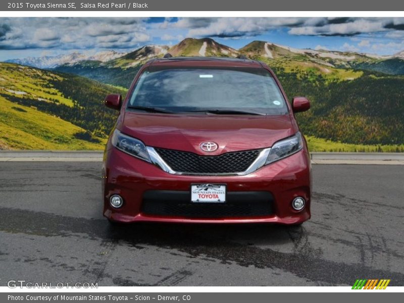 Salsa Red Pearl / Black 2015 Toyota Sienna SE