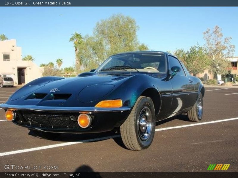 Green Metallic / Beige 1971 Opel GT