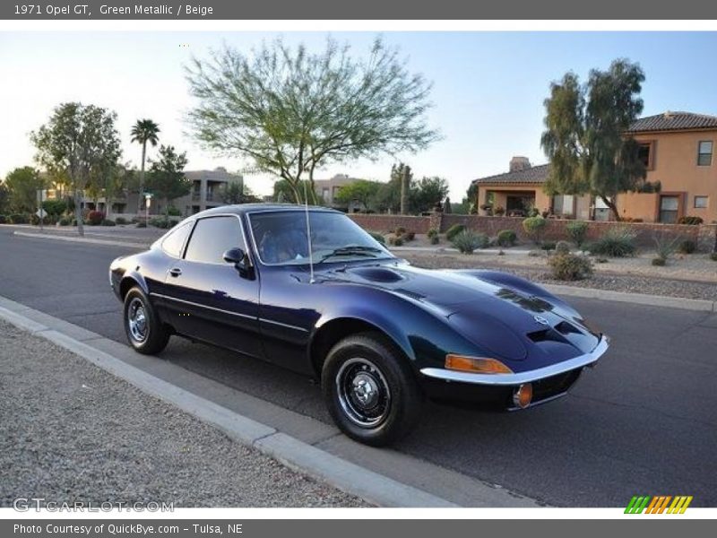 Green Metallic / Beige 1971 Opel GT