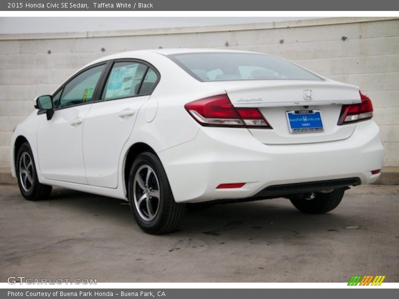 Taffeta White / Black 2015 Honda Civic SE Sedan