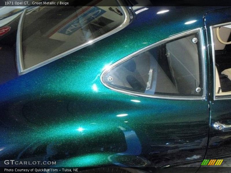 Green Metallic / Beige 1971 Opel GT