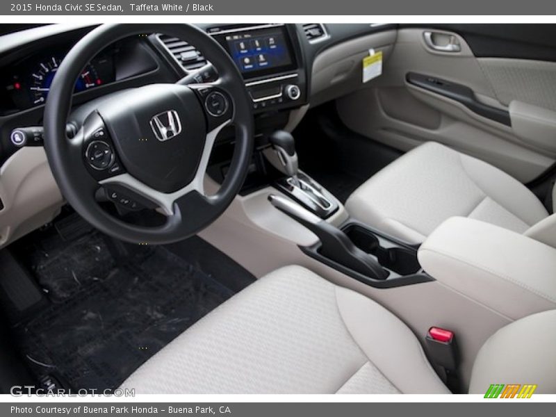 Taffeta White / Black 2015 Honda Civic SE Sedan