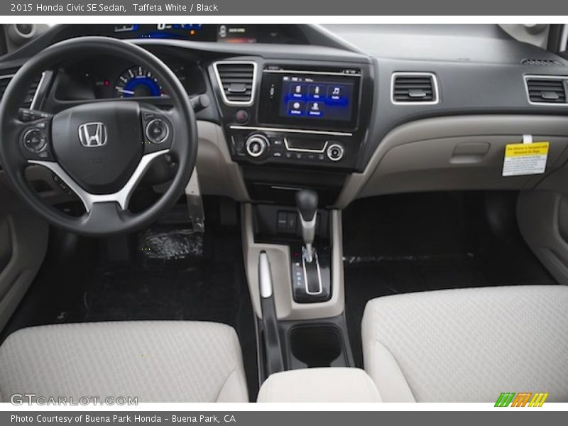 Taffeta White / Black 2015 Honda Civic SE Sedan