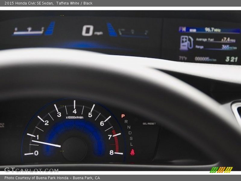 Taffeta White / Black 2015 Honda Civic SE Sedan