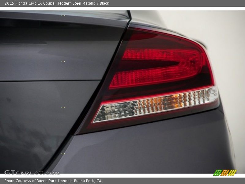 Modern Steel Metallic / Black 2015 Honda Civic LX Coupe