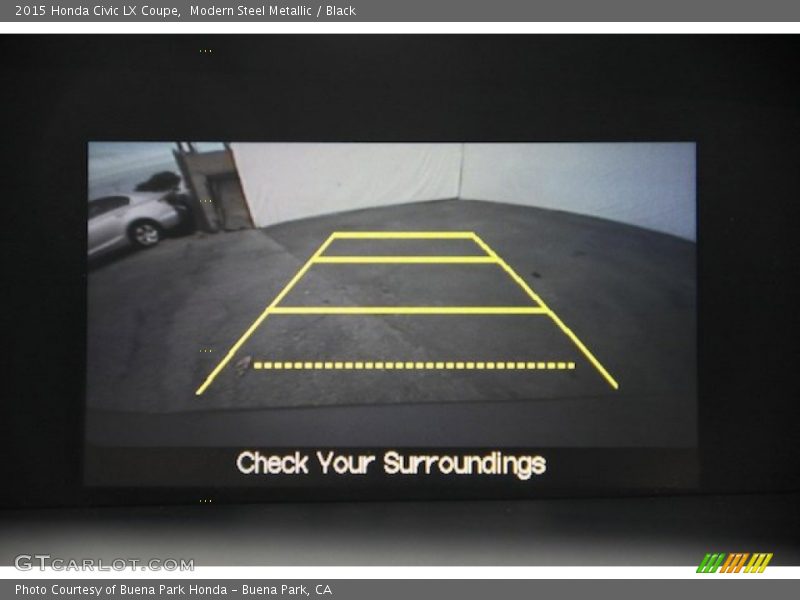 Modern Steel Metallic / Black 2015 Honda Civic LX Coupe
