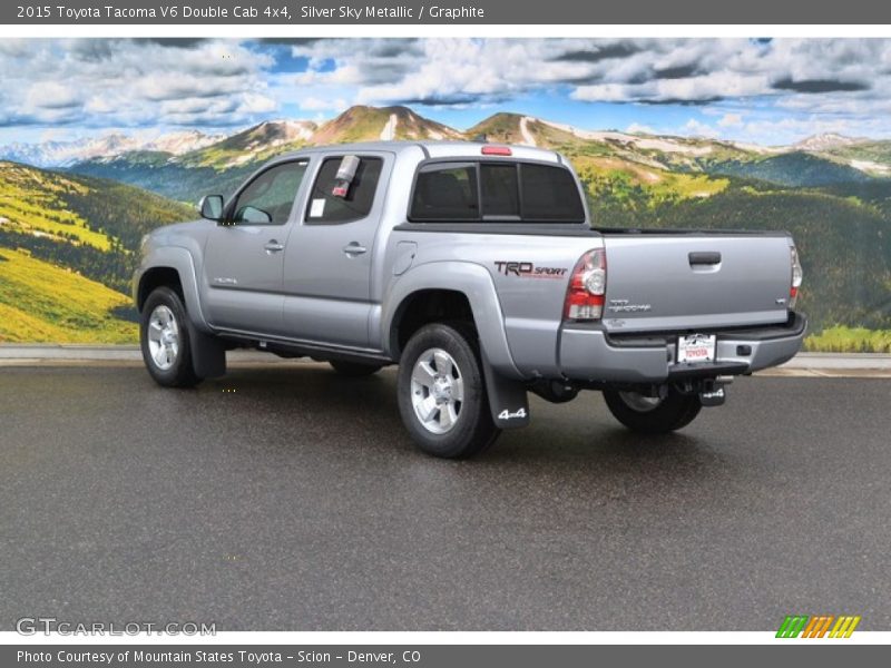 Silver Sky Metallic / Graphite 2015 Toyota Tacoma V6 Double Cab 4x4