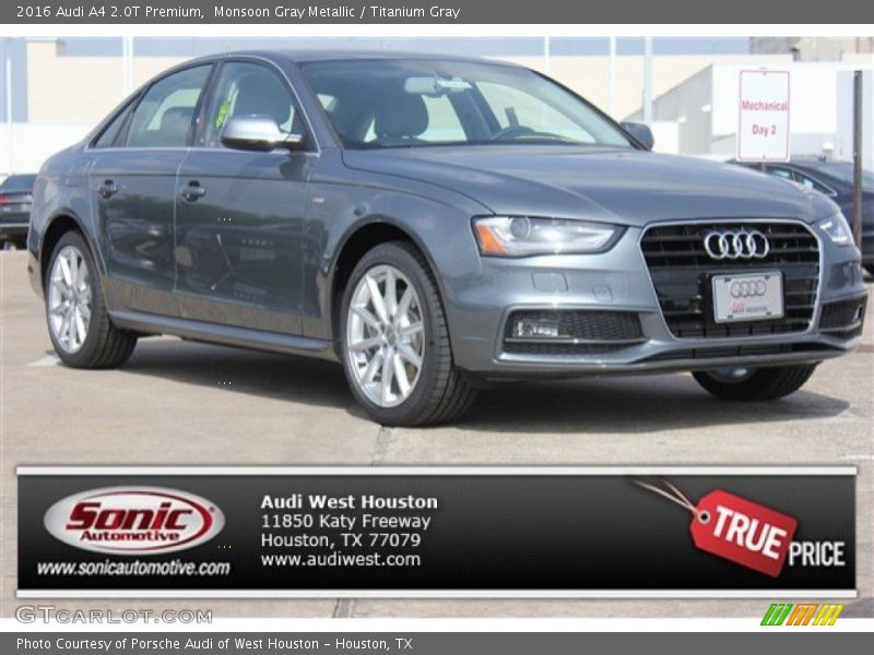 Monsoon Gray Metallic / Titanium Gray 2016 Audi A4 2.0T Premium