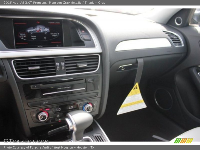 Monsoon Gray Metallic / Titanium Gray 2016 Audi A4 2.0T Premium