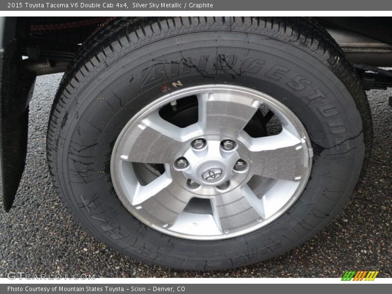Silver Sky Metallic / Graphite 2015 Toyota Tacoma V6 Double Cab 4x4