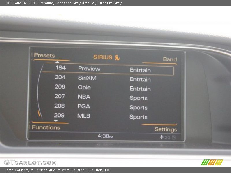 Monsoon Gray Metallic / Titanium Gray 2016 Audi A4 2.0T Premium