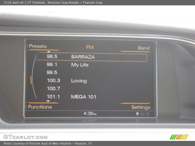 Monsoon Gray Metallic / Titanium Gray 2016 Audi A4 2.0T Premium