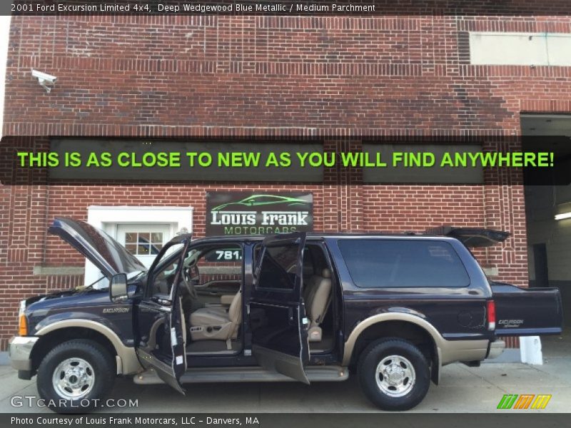 Deep Wedgewood Blue Metallic / Medium Parchment 2001 Ford Excursion Limited 4x4