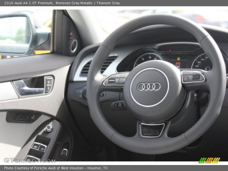 Monsoon Gray Metallic / Titanium Gray 2016 Audi A4 2.0T Premium