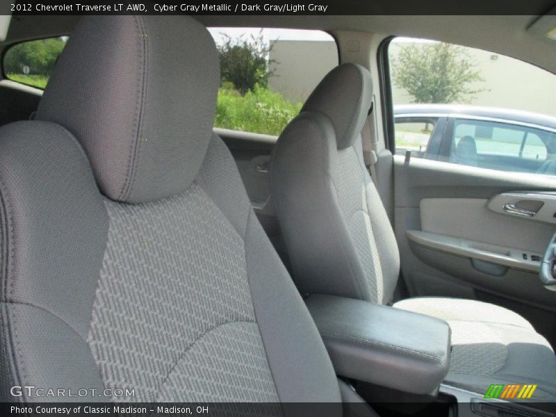 Cyber Gray Metallic / Dark Gray/Light Gray 2012 Chevrolet Traverse LT AWD
