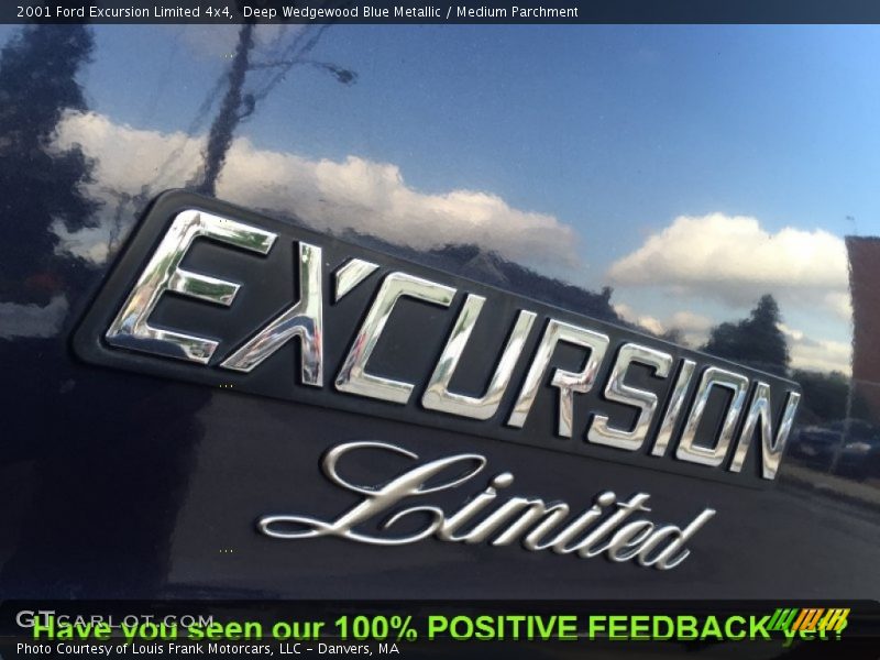 Deep Wedgewood Blue Metallic / Medium Parchment 2001 Ford Excursion Limited 4x4