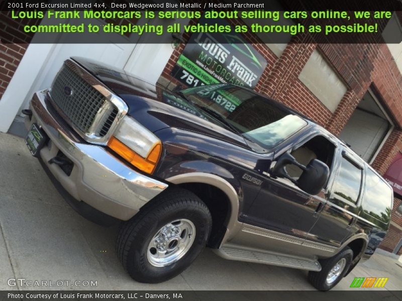 Deep Wedgewood Blue Metallic / Medium Parchment 2001 Ford Excursion Limited 4x4