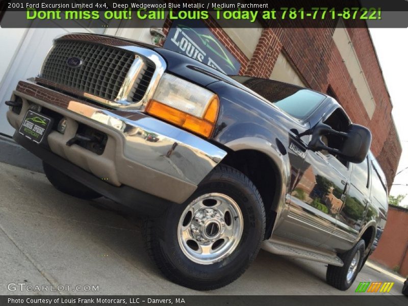 Deep Wedgewood Blue Metallic / Medium Parchment 2001 Ford Excursion Limited 4x4