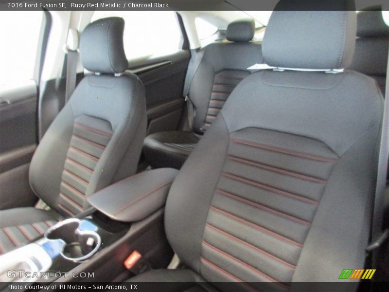 Ruby Red Metallic / Charcoal Black 2016 Ford Fusion SE