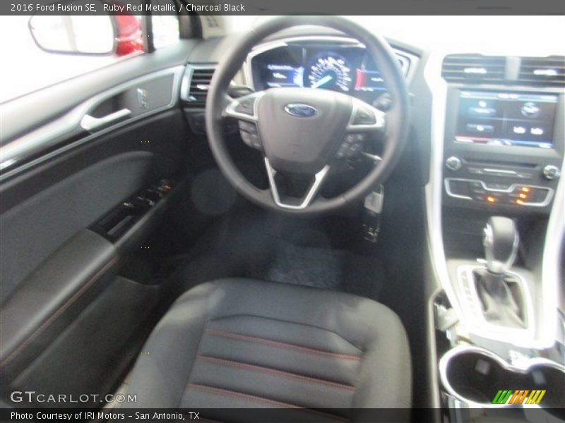 Ruby Red Metallic / Charcoal Black 2016 Ford Fusion SE