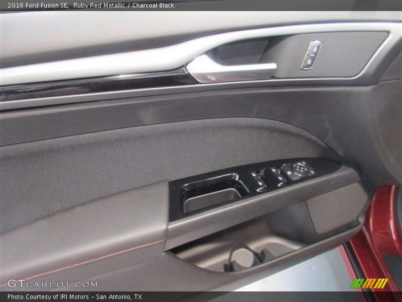 Ruby Red Metallic / Charcoal Black 2016 Ford Fusion SE