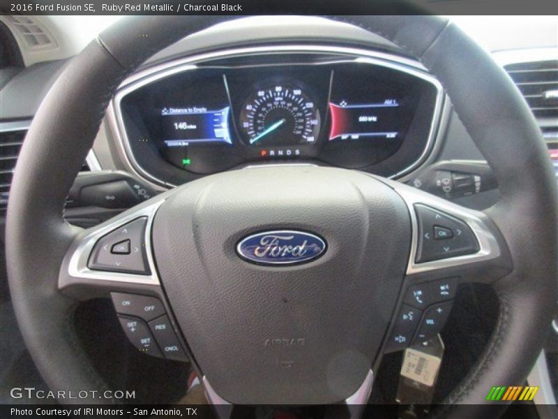 Ruby Red Metallic / Charcoal Black 2016 Ford Fusion SE