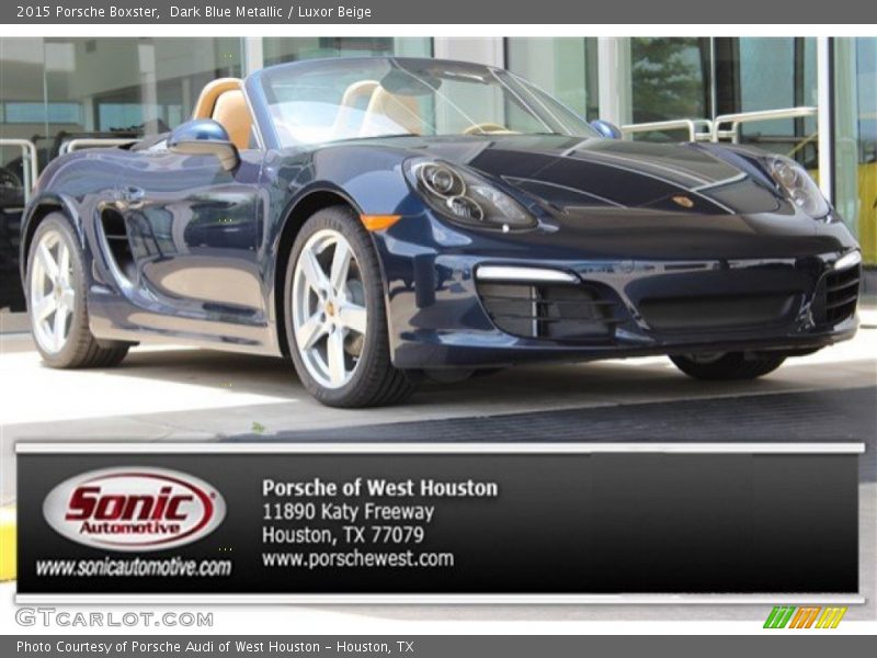 Dark Blue Metallic / Luxor Beige 2015 Porsche Boxster
