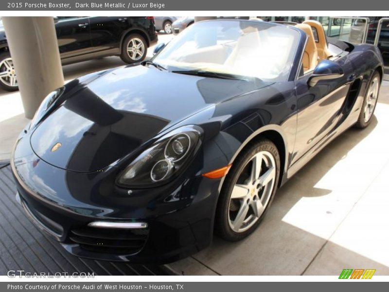 Dark Blue Metallic / Luxor Beige 2015 Porsche Boxster